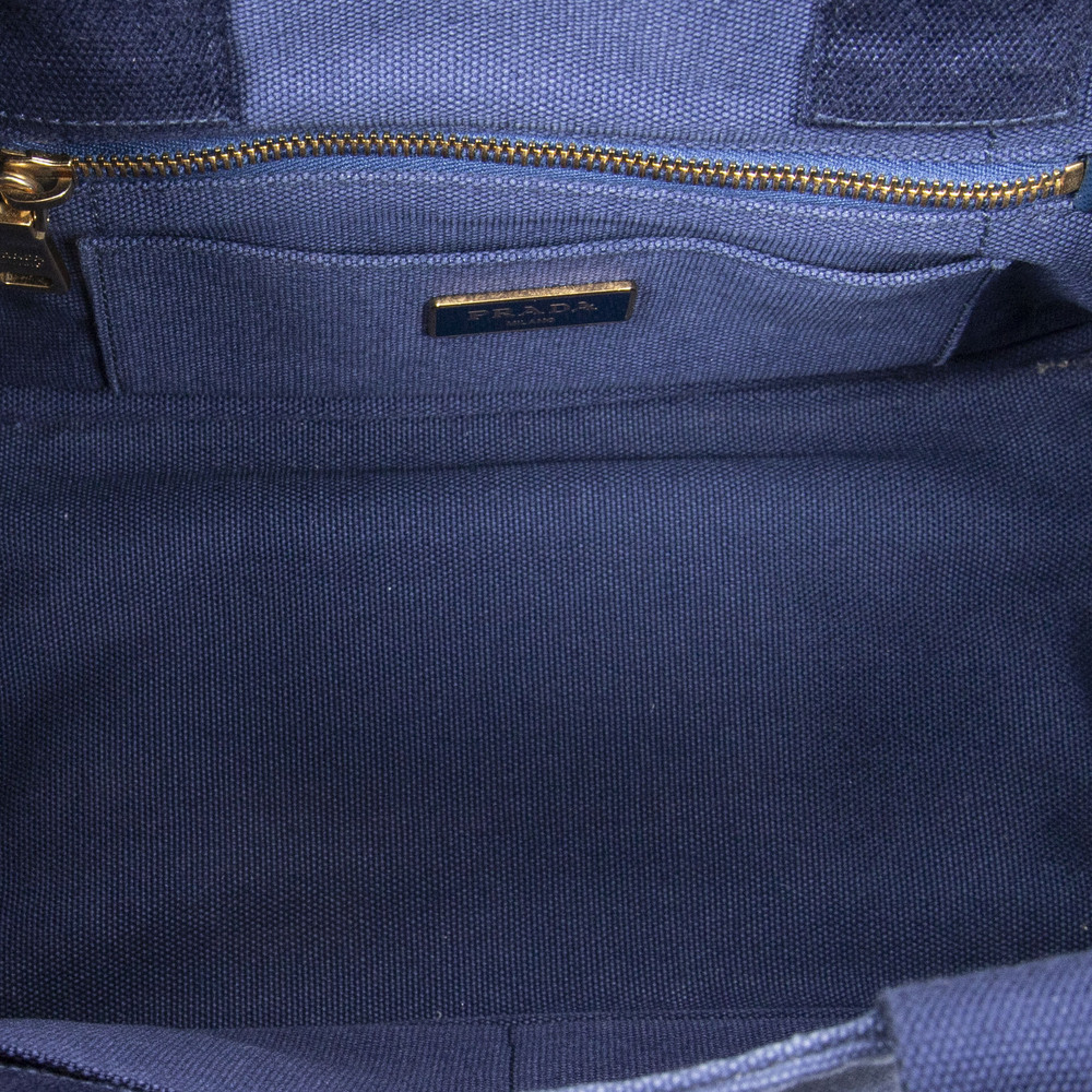 Prada Small Canapa Tote - Picture 7 of 8